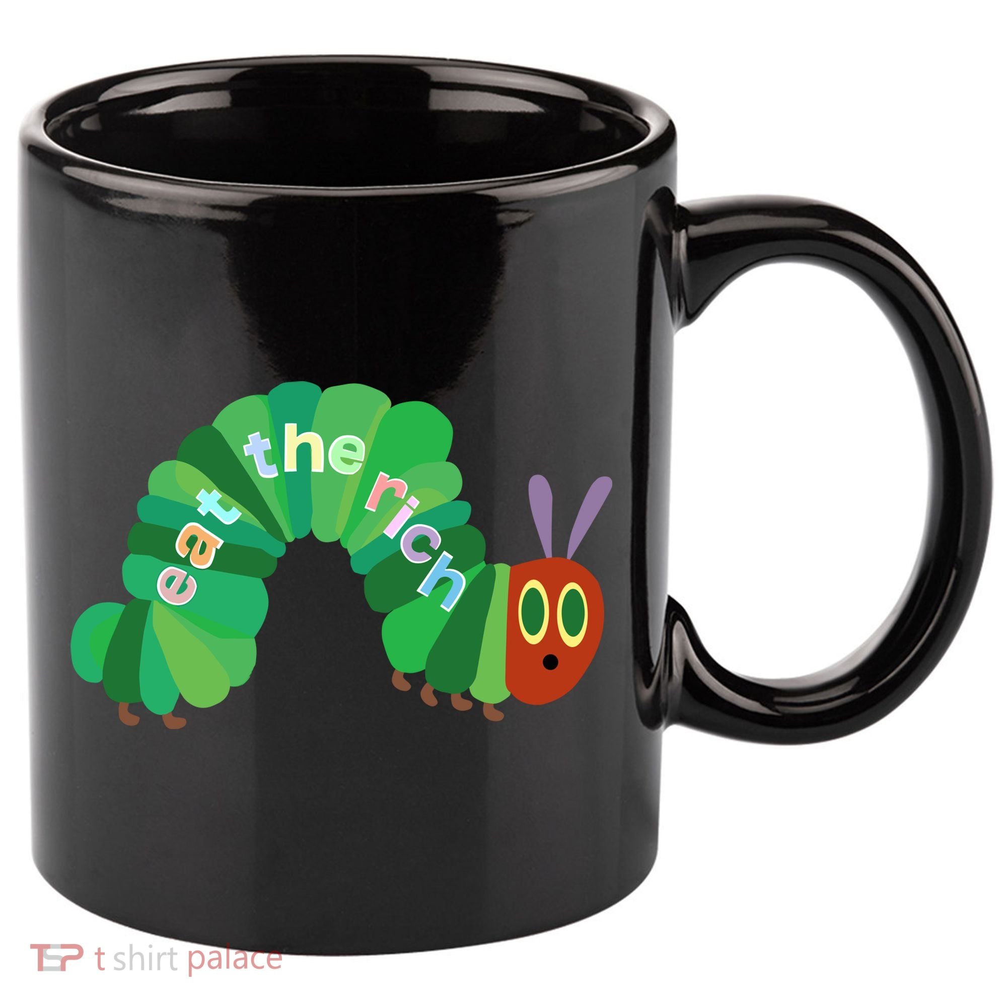 Eat The Richs Hungry Caterpillars 11oz C Handle Ceramic Mug