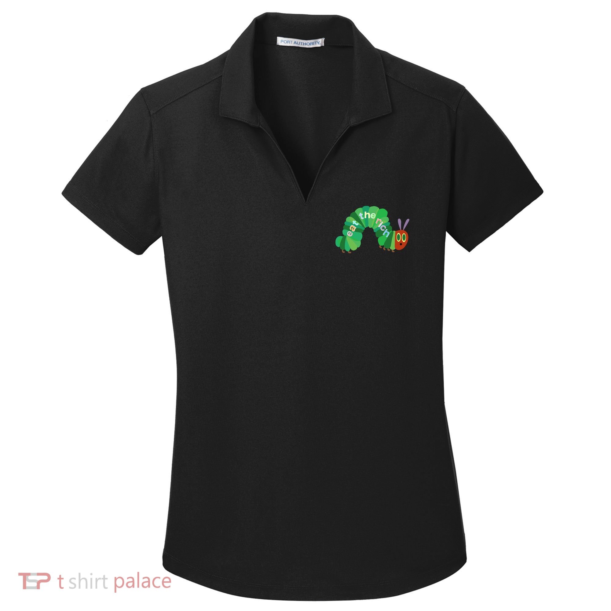 Eat The Richs Hungry Caterpillars Women's Dry Zone Grid Polo