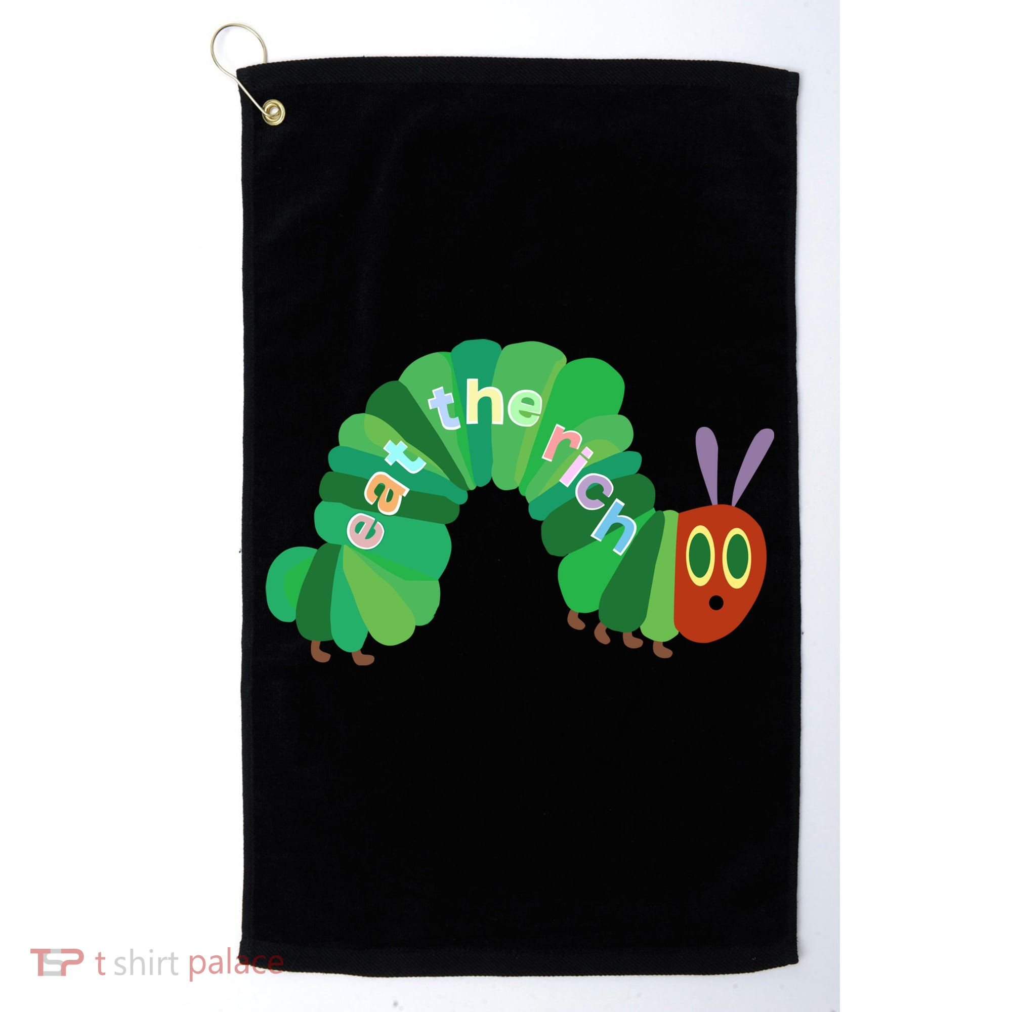 Eat The Richs Hungry Caterpillars Golf Towel