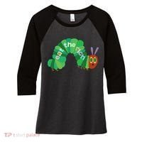 Eat The Richs Hungry Caterpillars Women's Tri-Blend 3/4-Sleeve Raglan Shirt thumb 0