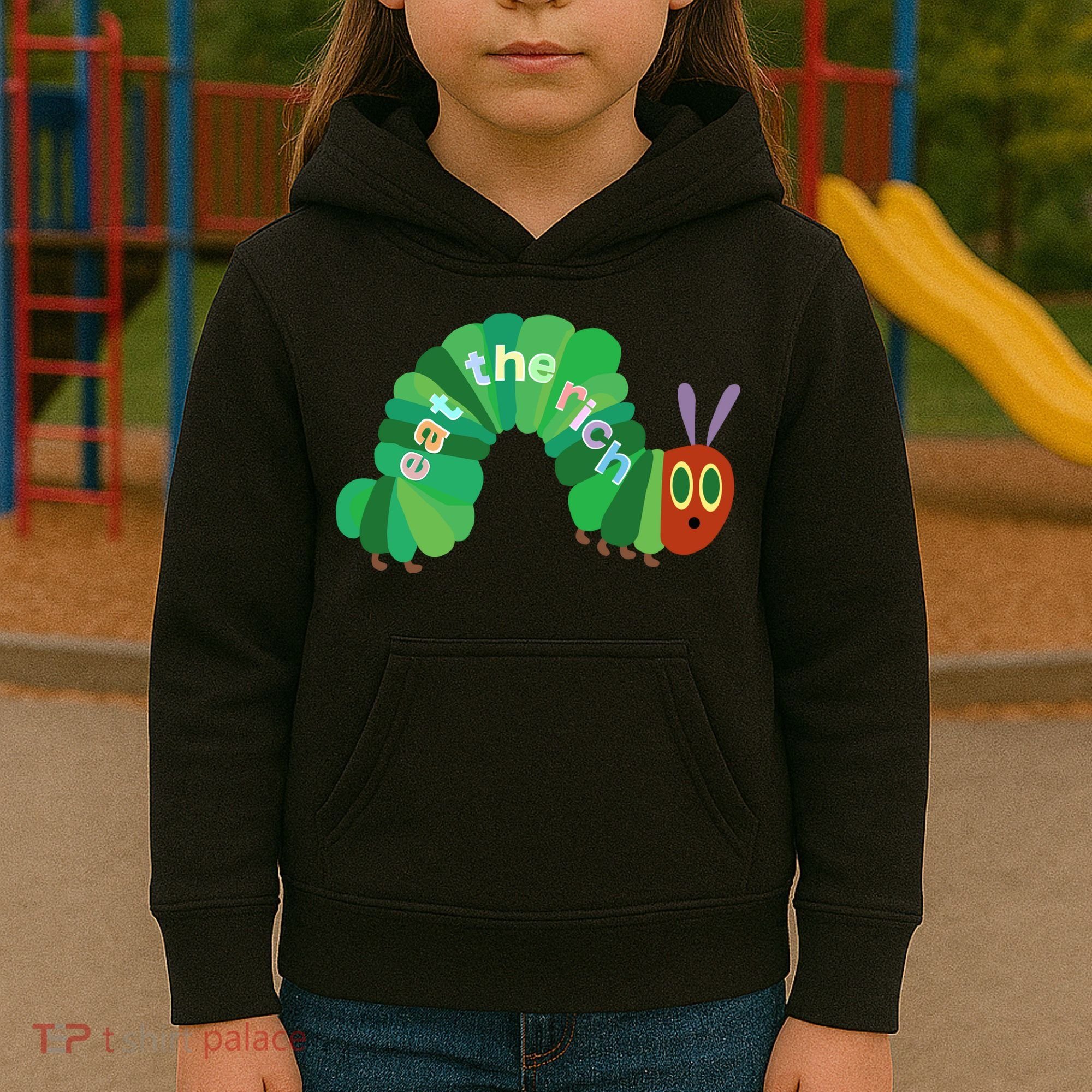 Eat The Richs Hungry Caterpillars Kids Hoodie