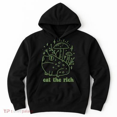 Eat The Rich Frog Anti Capitalist Hoodie