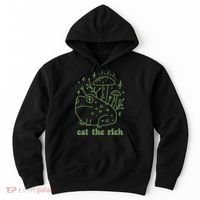 Eat The Rich Frog Anti Capitalist Hoodie thumb 0