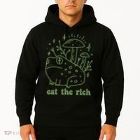 Eat The Rich Frog Anti Capitalist Hoodie thumb 2