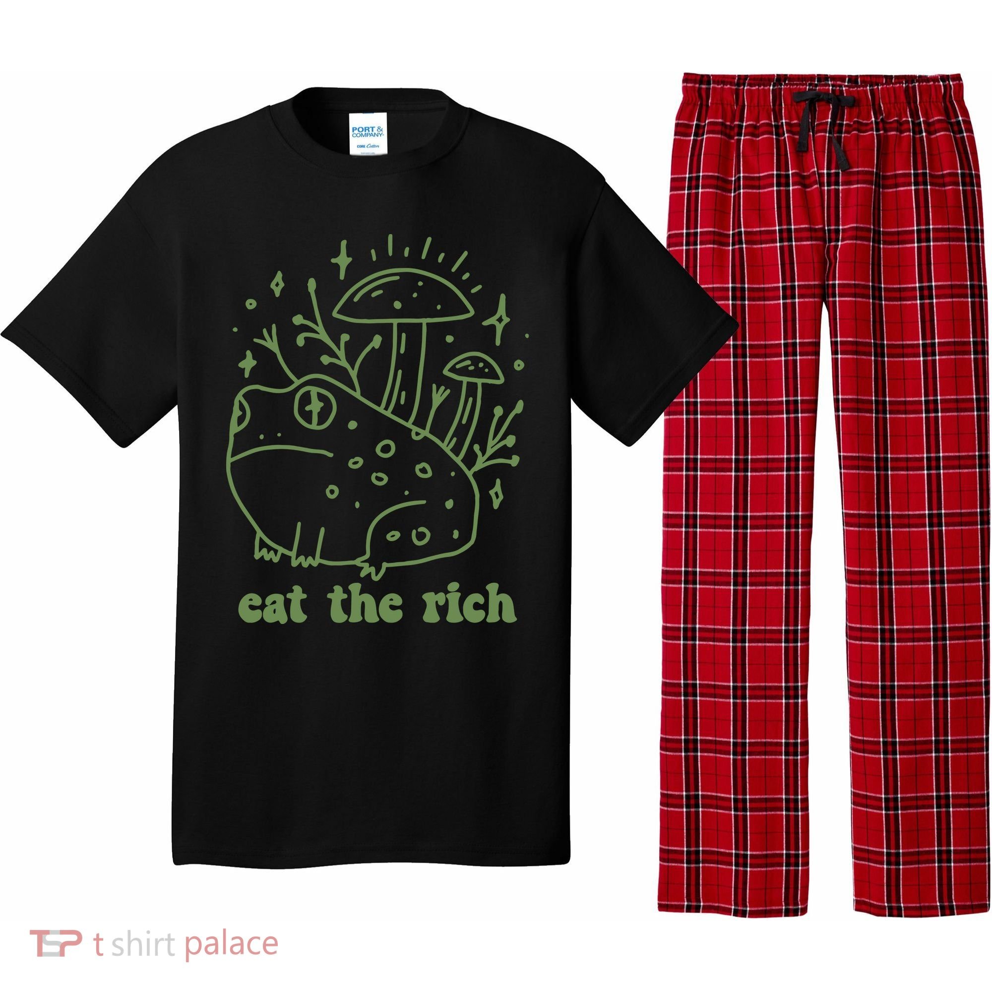 Eat The Rich Frog Anti Capitalist Pajama Set