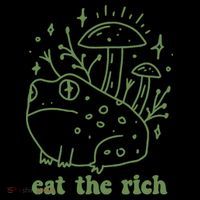 Eat The Rich Frog Anti Capitalist Women's Hoodie thumb 2