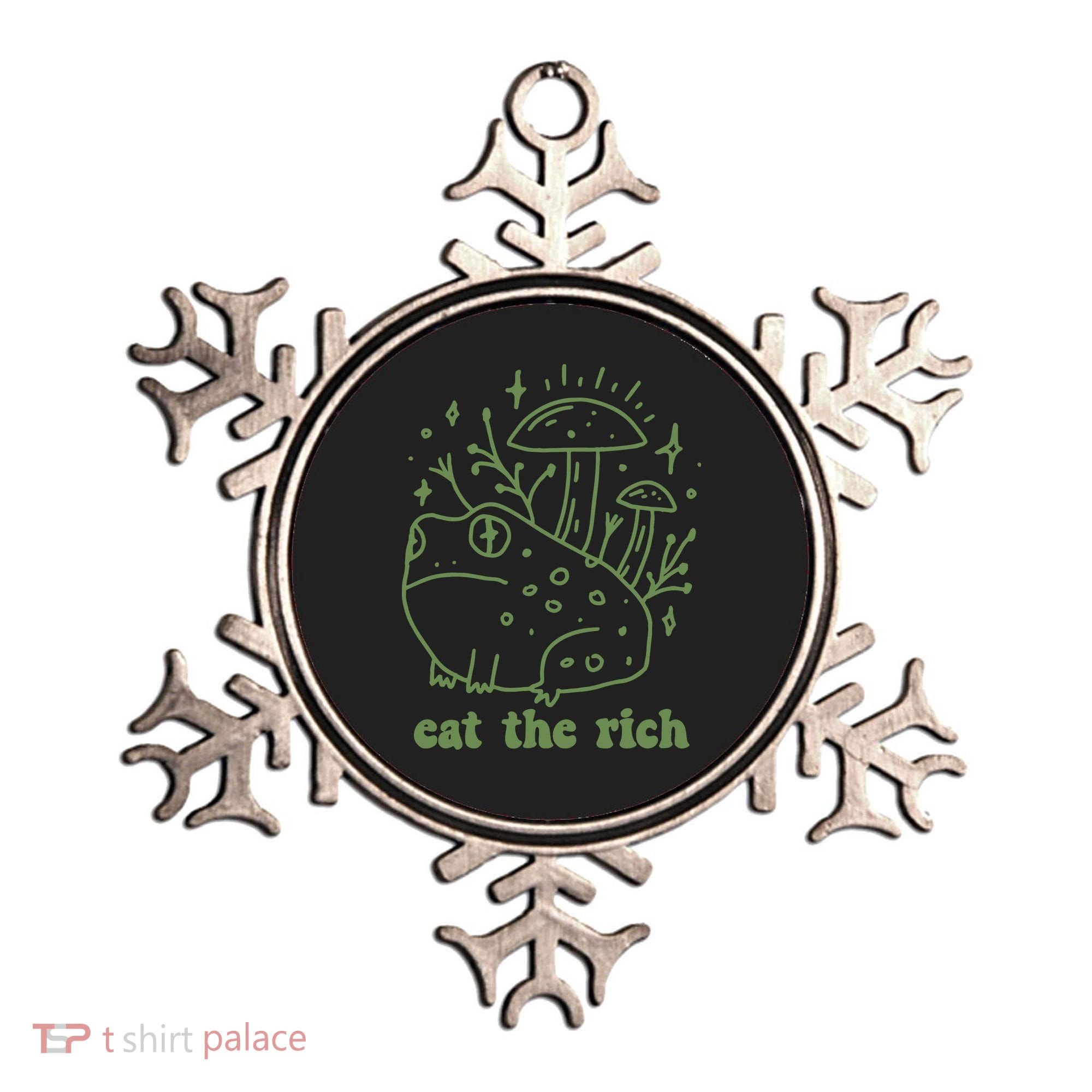Eat The Rich Frog Anti Capitalist Ornament