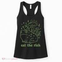 Eat The Rich Frog Anti Capitalist Women's Tank Top thumb 0