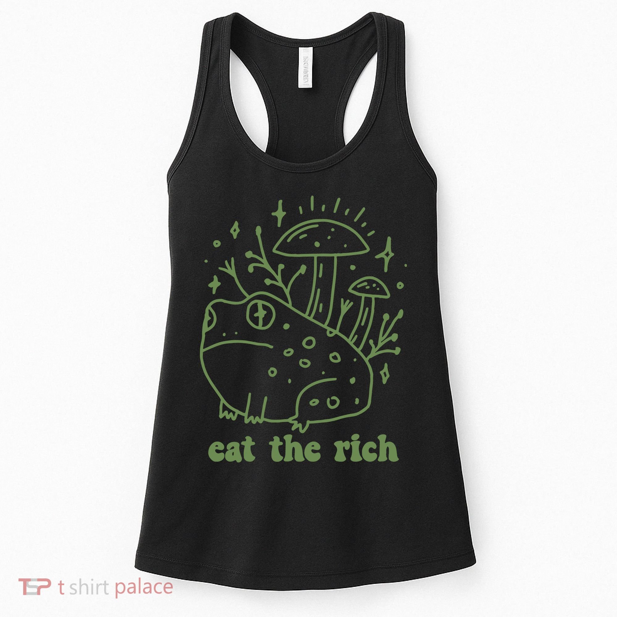 Eat The Rich Frog Anti Capitalist Women's Tank Top