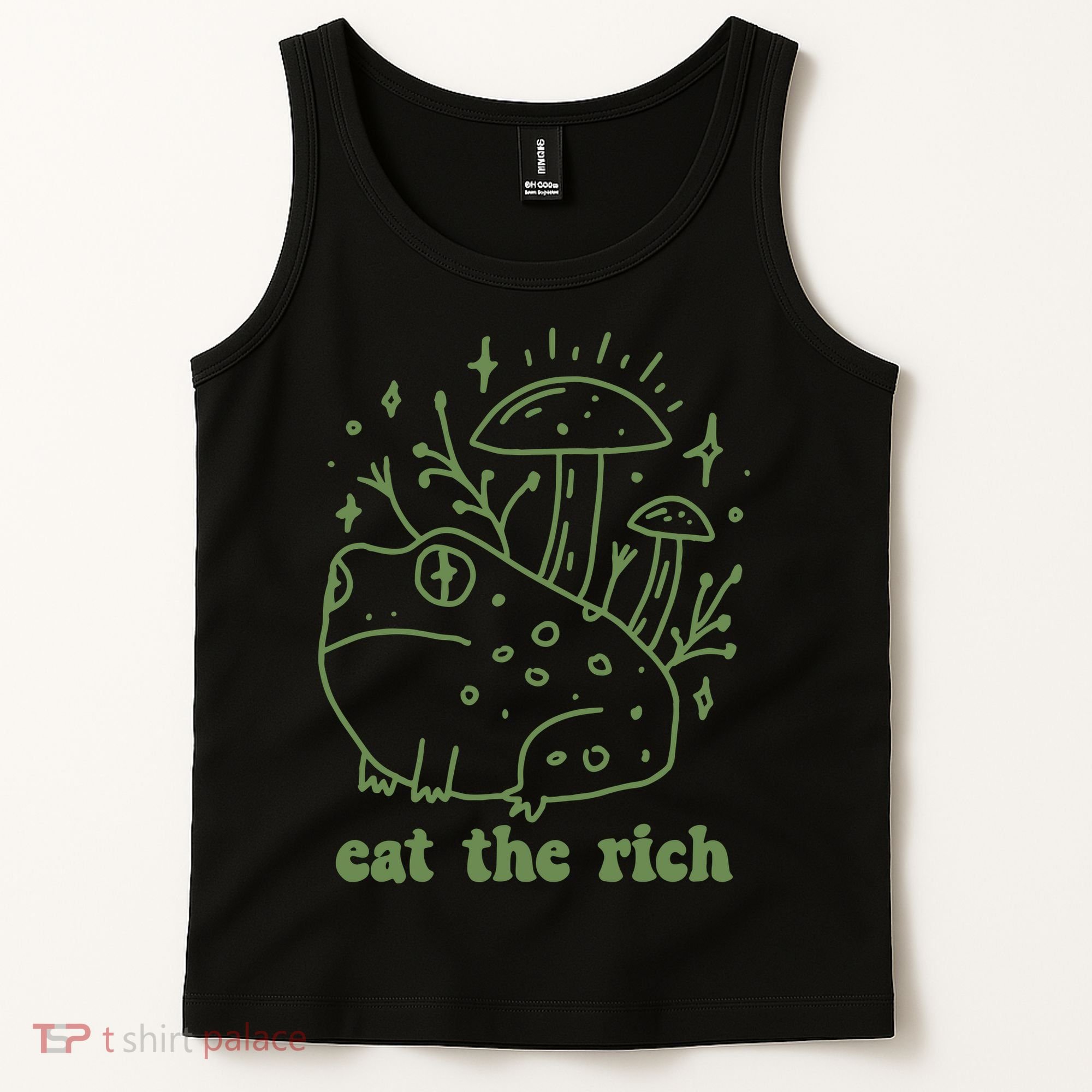 Eat The Rich Frog Anti Capitalist Tank Top