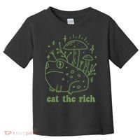 Eat The Rich Frog Anti Capitalist Toddler T-Shirt thumb 0