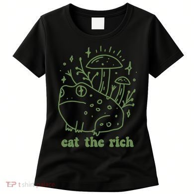 Eat The Rich Frog Anti Capitalist Women's T-Shirt