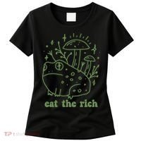 Eat The Rich Frog Anti Capitalist Women's T-Shirt thumb 0