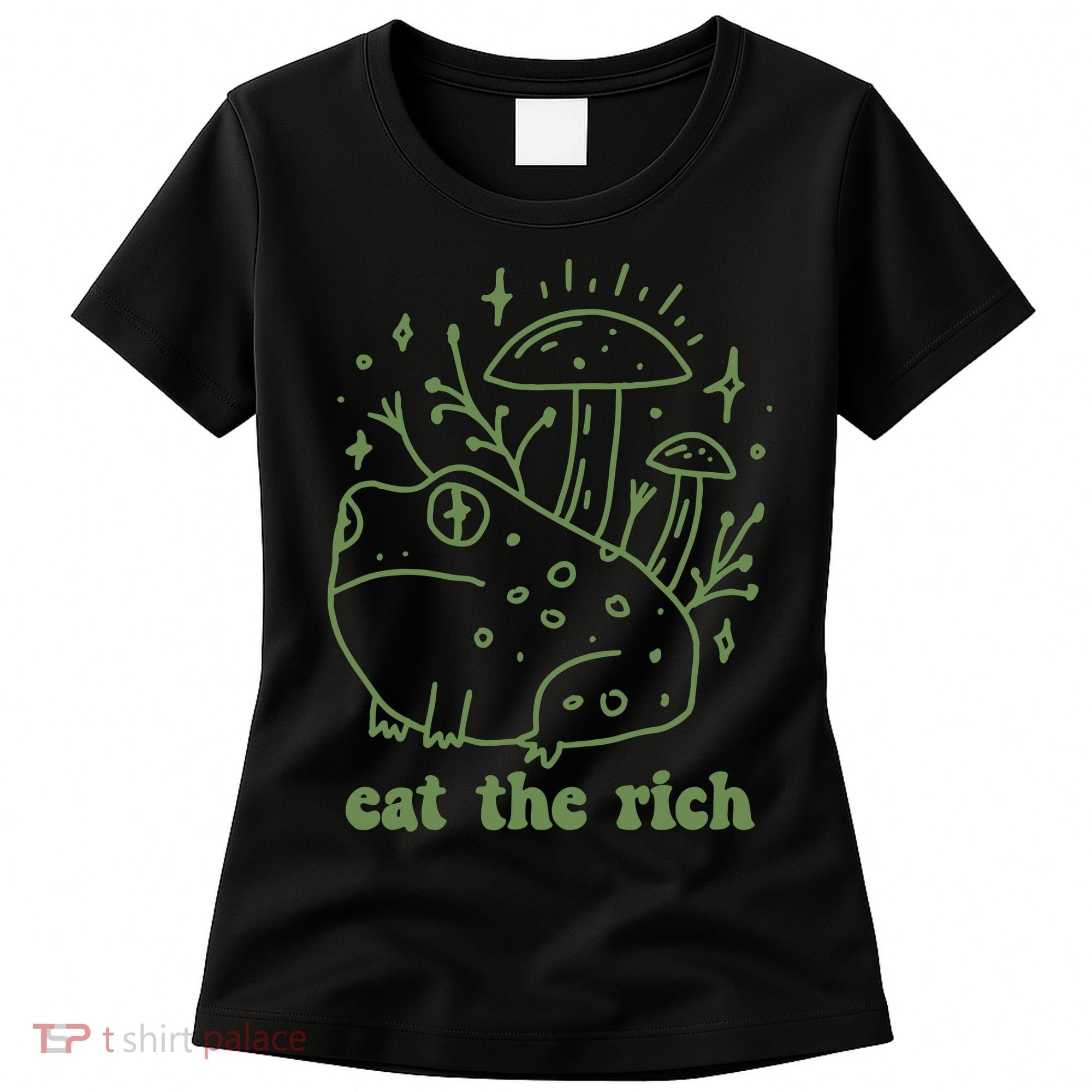 Eat The Rich Frog Anti Capitalist Women's T-Shirt