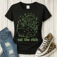 Eat The Rich Frog Anti Capitalist Women's T-Shirt thumb 3