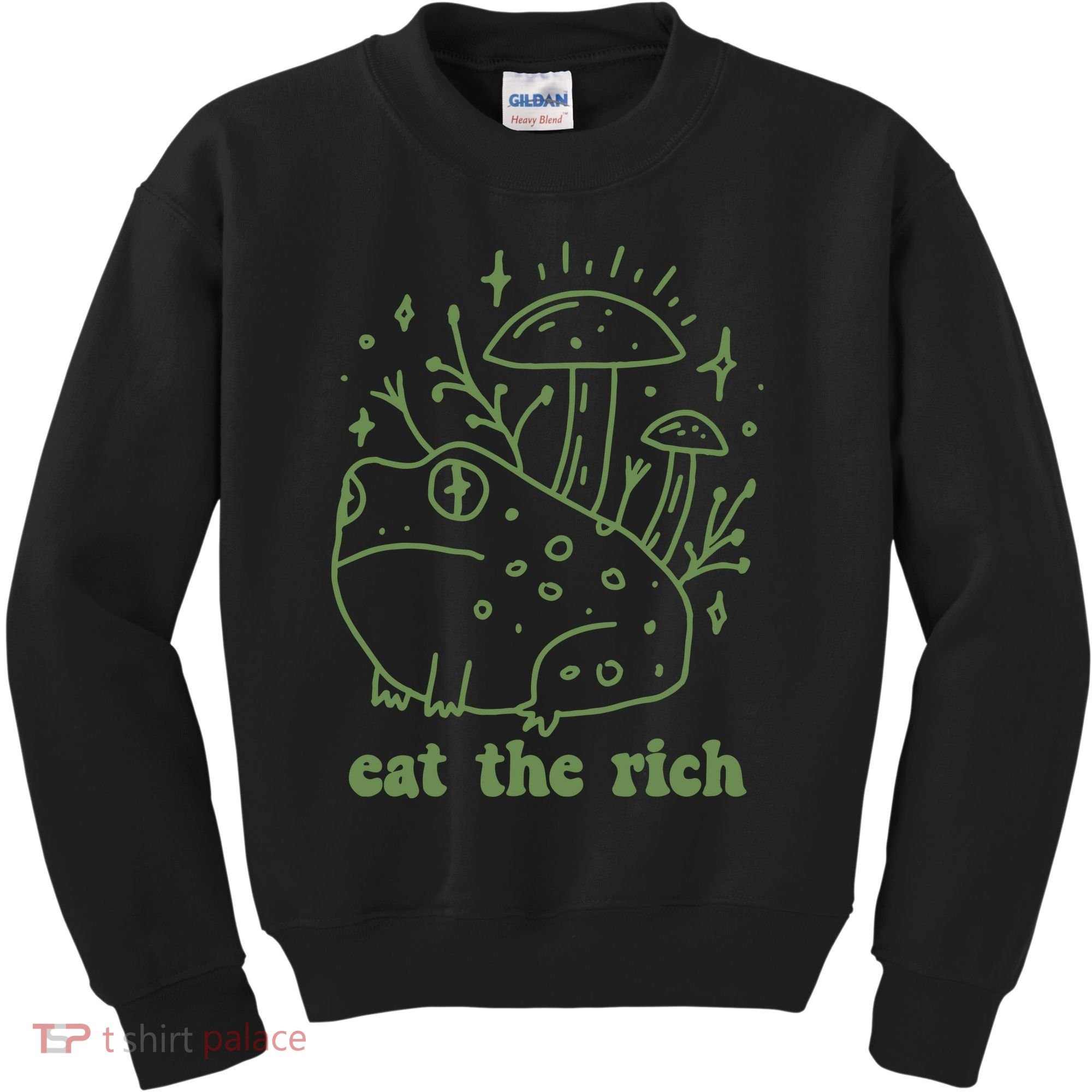 Eat The Rich Frog Anti Capitalist Kids Sweatshirt
