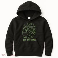 Eat The Rich Frog Anti Capitalist Kids Hoodie thumb 0