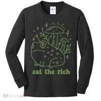 Eat The Rich Frog Anti Capitalist Kids Long Sleeve Shirt thumb 0