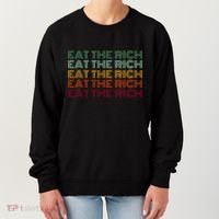 Eat The Rich Socialist Retro Women's Sweatshirt thumb 0