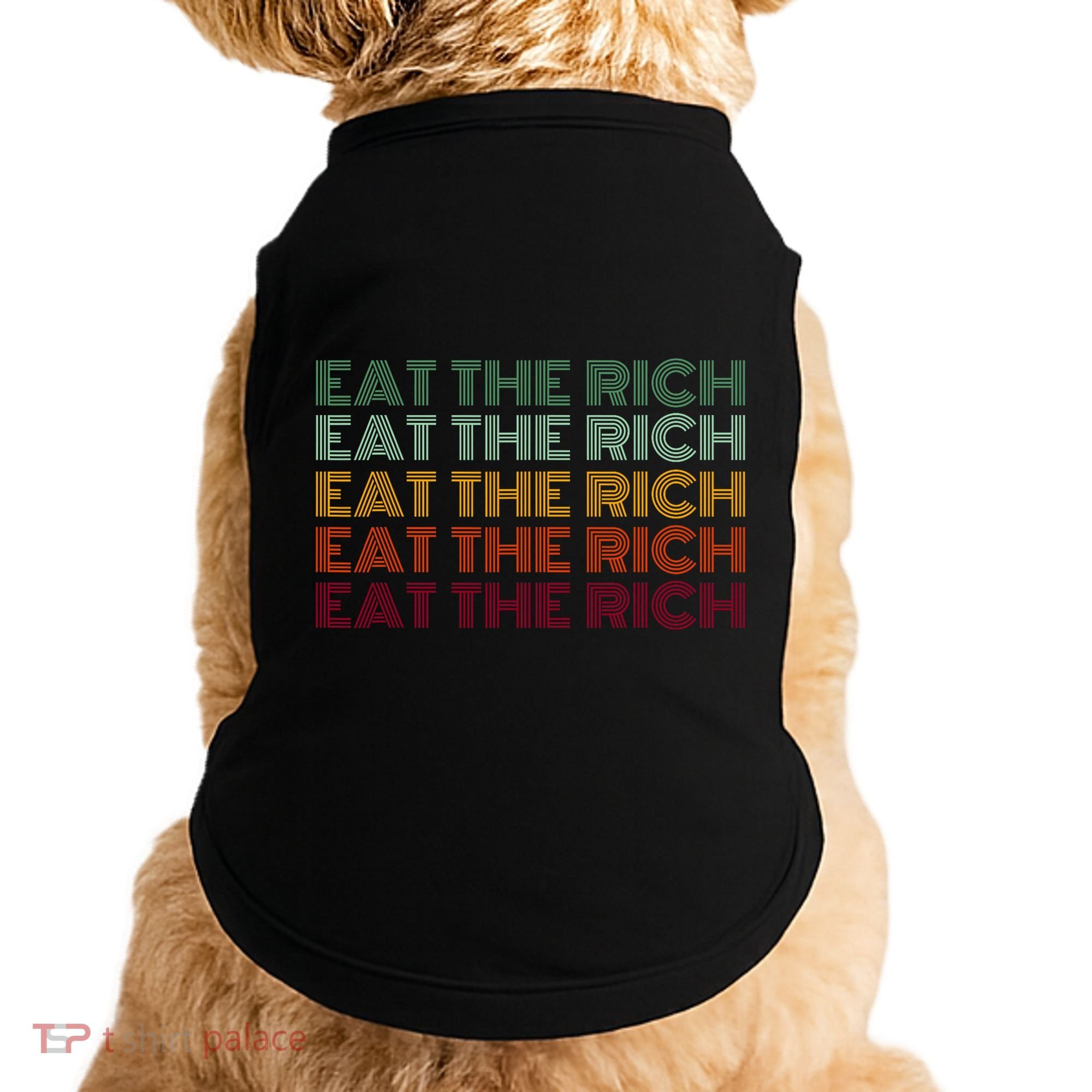 Eat The Rich Socialist Retro Doggie Tank