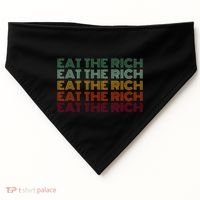 Eat The Rich Socialist Retro USA-Made Doggie Bandana thumb 0