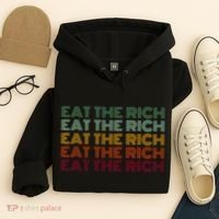 Eat The Rich Socialist Retro Hoodie thumb 4