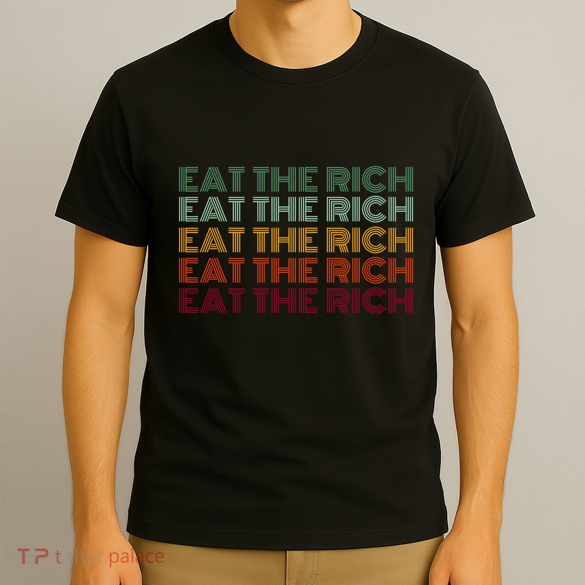 Eat The Rich Socialist Retro T-Shirt