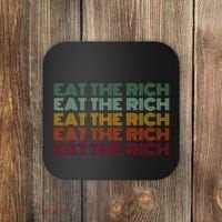 Eat The Rich Socialist Retro Coaster thumb 0