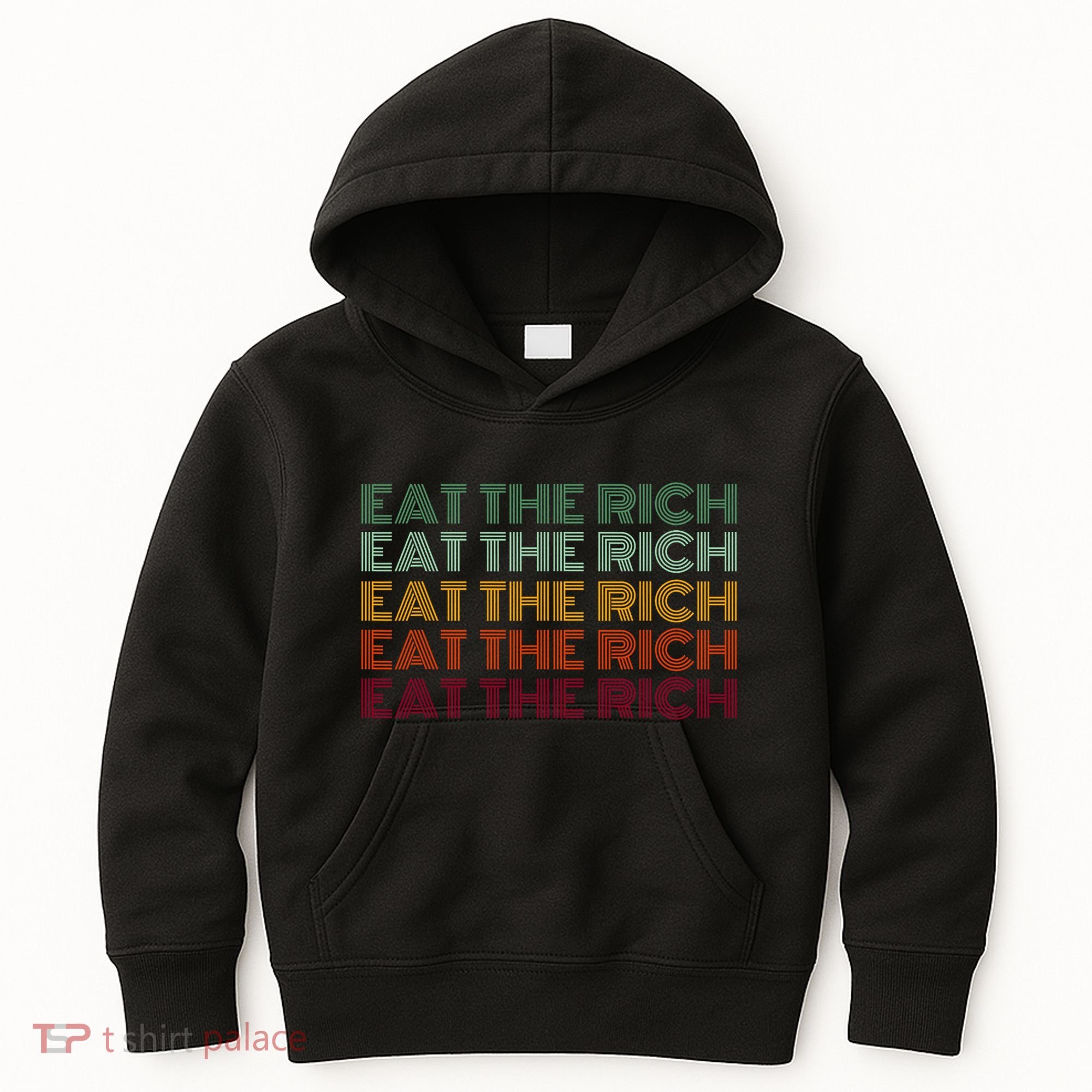 Eat The Rich Socialist Retro Kids Hoodie