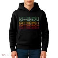 Eat The Rich Socialist Retro Kids Hoodie thumb 4