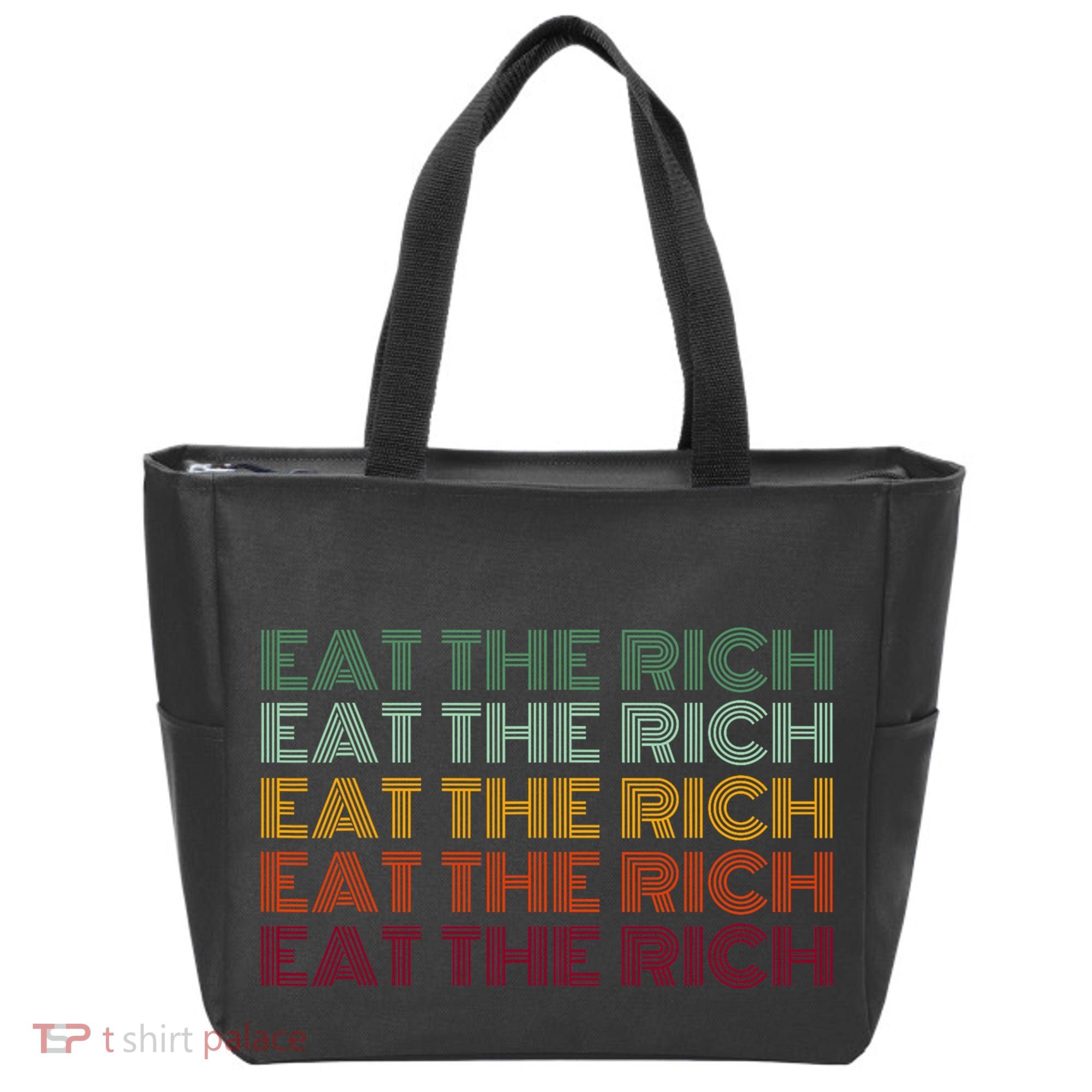 Eat The Rich Socialist Retro Tote Bag