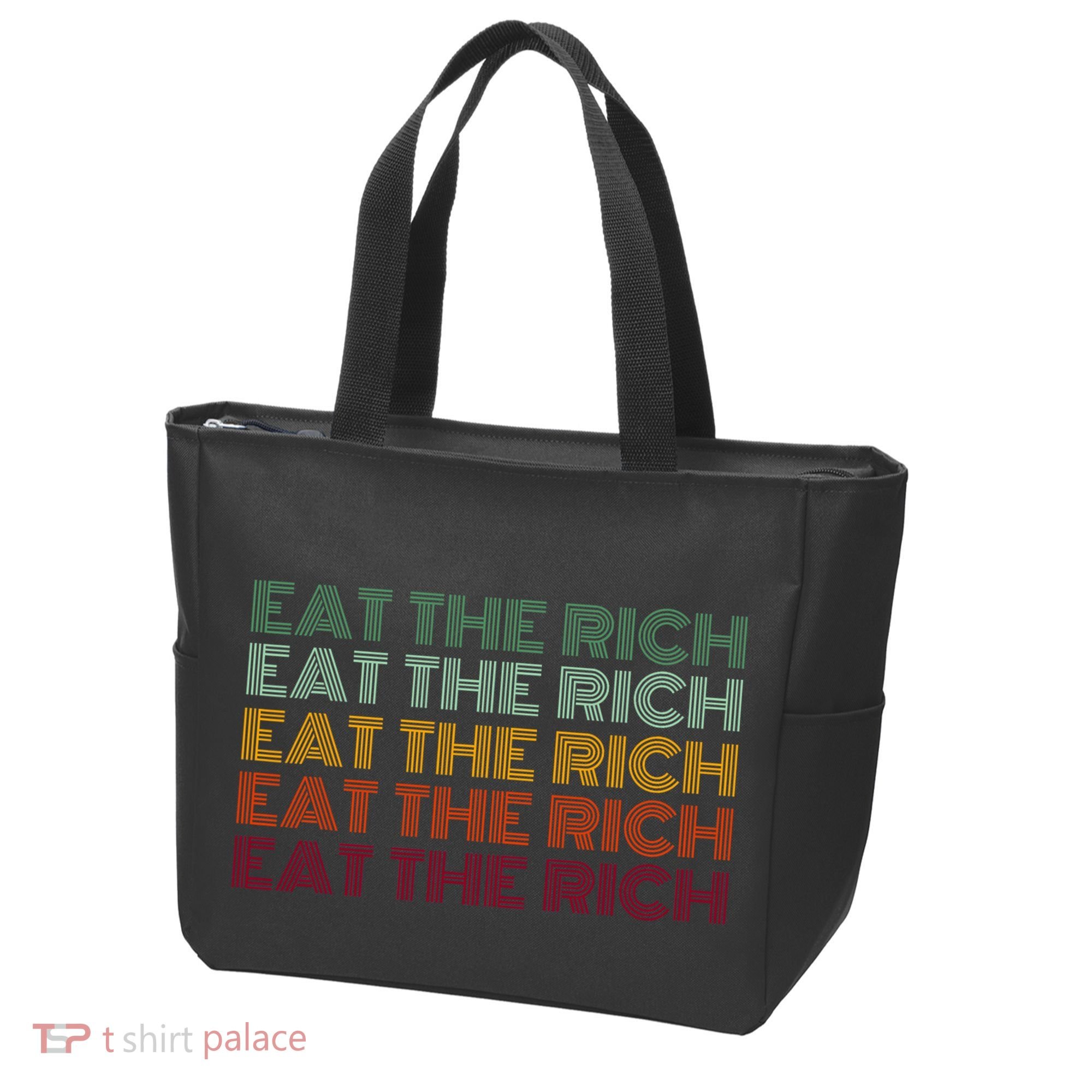 Eat The Rich Socialist Retro Tote Bag
