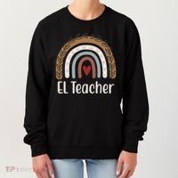 El Teacher Rainbow Heart Women's Sweatshirt thumb 0