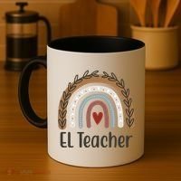 El Teacher Rainbow Heart Coffee Mug thumb 4