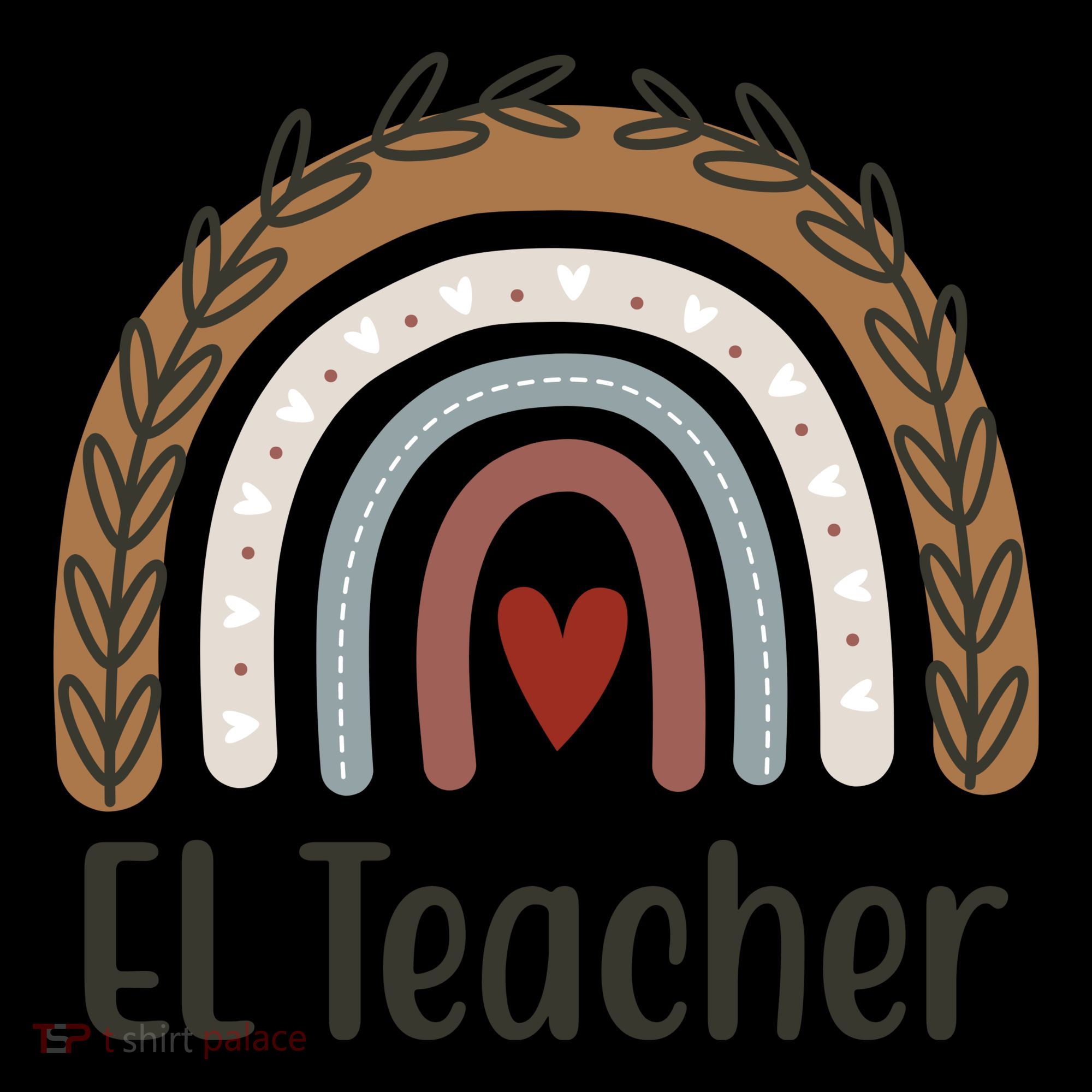 El Teacher Rainbow Heart Coffee Mug
