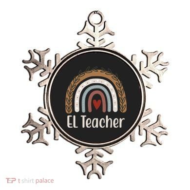 El Teacher Rainbow Heart Ornament