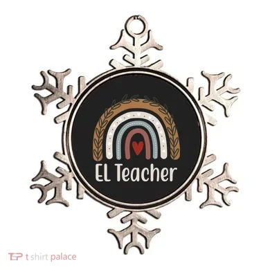El Teacher Rainbow Heart Ornament