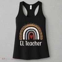 El Teacher Rainbow Heart Women's Tank Top thumb 3