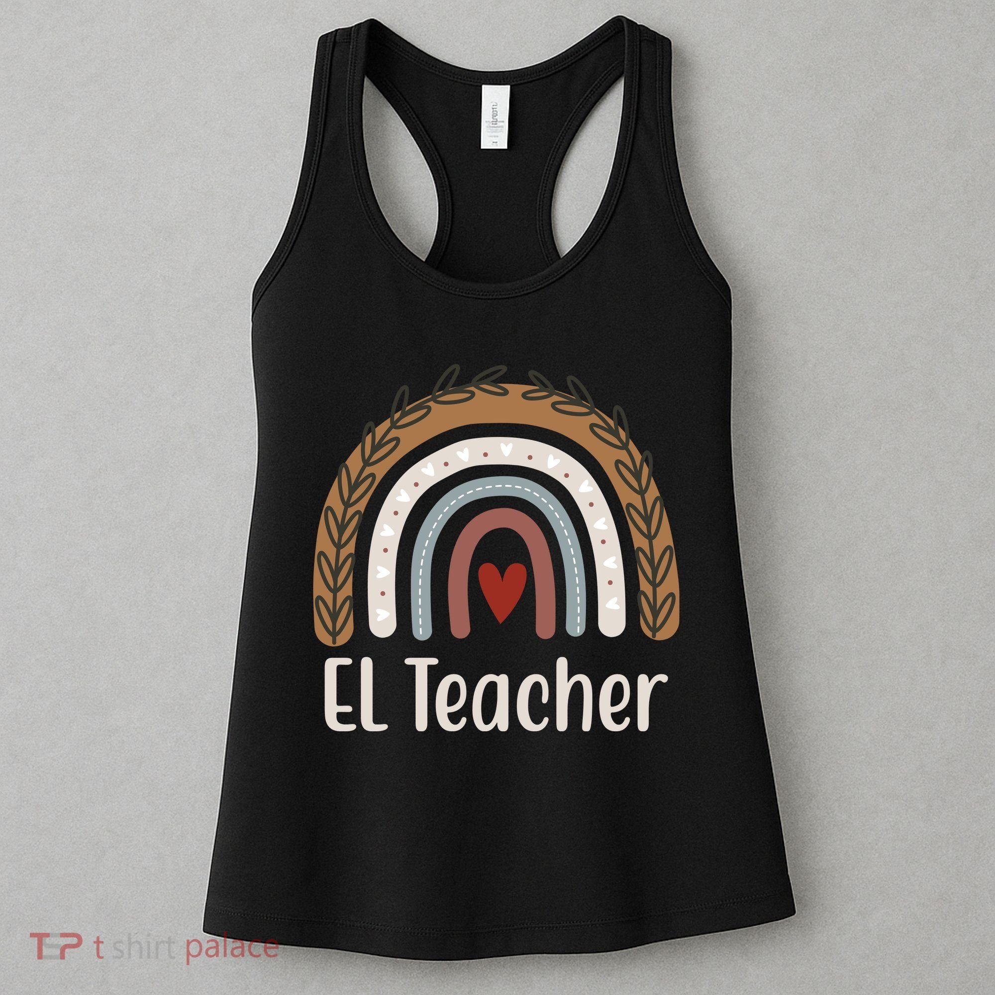 El Teacher Rainbow Heart Women's Tank Top