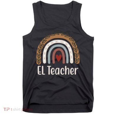 El Teacher Rainbow Heart Tank Top
