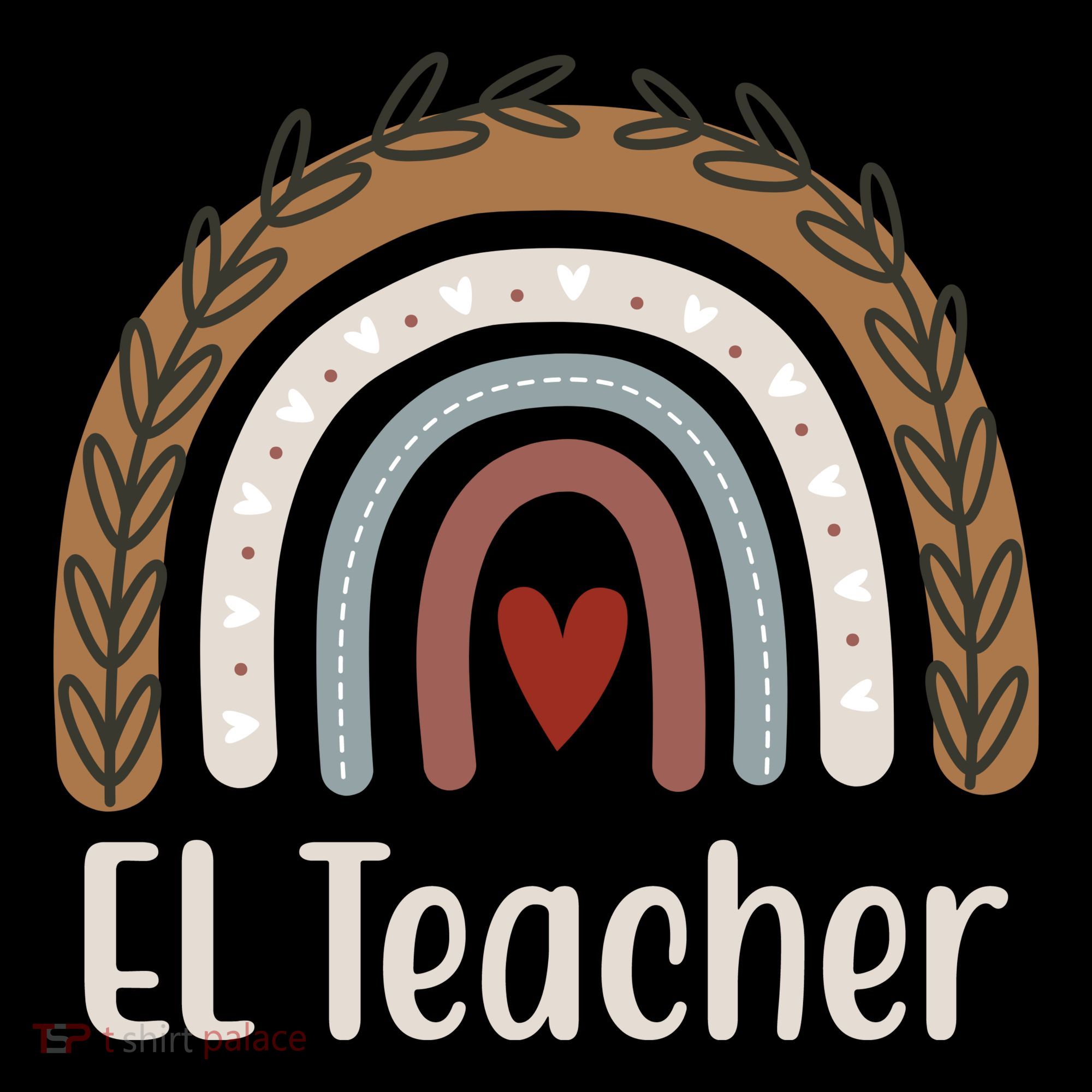 El Teacher Rainbow Heart Tank Top