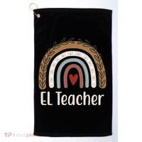 El Teacher Rainbow Heart Golf Towel thumb 0