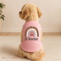 El Teacher Rainbow Heart Doggie Tank thumb 2