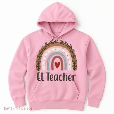 El Teacher Rainbow Heart Hoodie