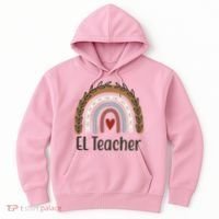 El Teacher Rainbow Heart Hoodie thumb 0