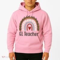 El Teacher Rainbow Heart Hoodie thumb 2
