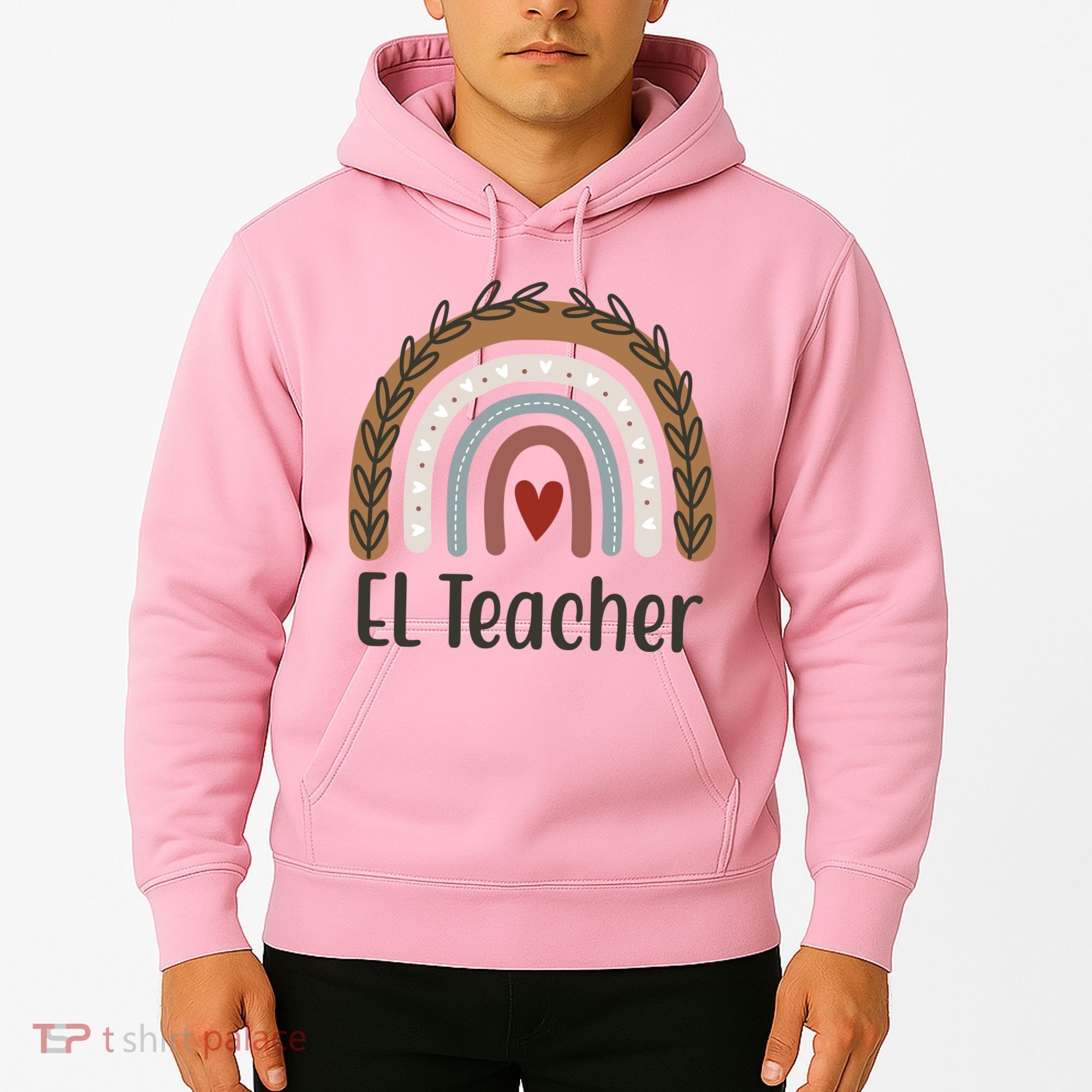 El Teacher Rainbow Heart Hoodie