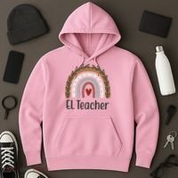 El Teacher Rainbow Heart Hoodie thumb 3