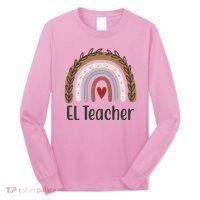 El Teacher Rainbow Heart Long Sleeve Shirt thumb 0