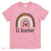 El Teacher Rainbow Heart T-Shirt thumb 0